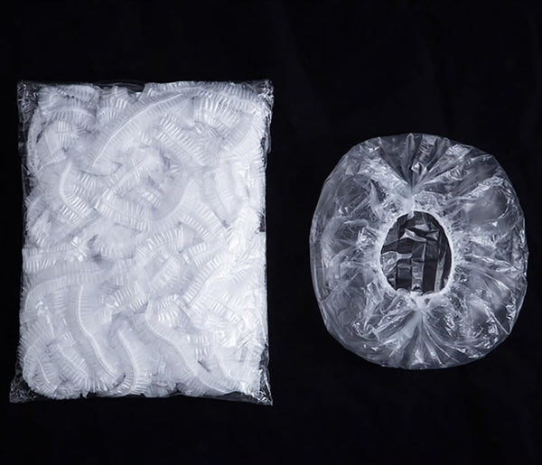 100 Plastic Bowl Covers, Elastic Reusable Food Covers, Kitchen Protective Covers for Mixing Bowls, 20 Inch Diameter