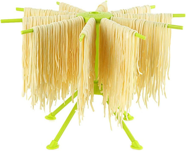 Ourokhome Collapsible Pasta Drying Rack, Plastic Foldable Noodle Hanger for Kitchen with 10 Arms.
