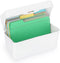 BTSKY 1 Pack 4 x 6 inch Index Card Box - Plastic Storage Organizer for Recipes, Note Cards, Flashcards, White (Not