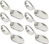 Hemoton 6pcs Bent Spoon Set, Curved Handle Stainless Steel Salad, Serving, Canape, Buffet Spoons