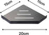 YISMAN 304 Lavatory Bathroom Corner Stainless Steel Shelf Wall Mount Triangular, Soap Holder,Black