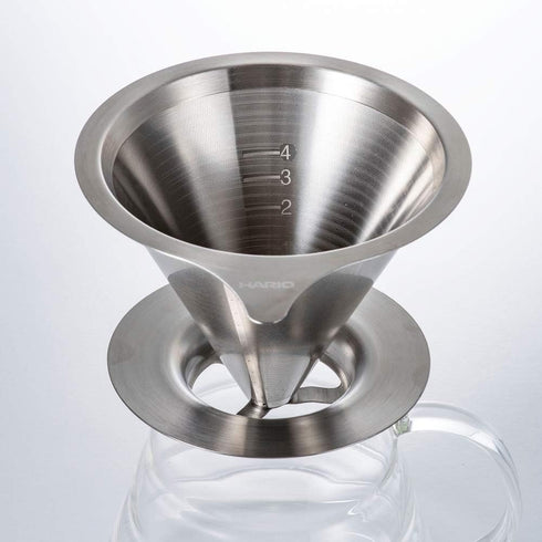 Hario Double Mesh Metal Dripper, Size 01, Silver