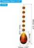 6 Pack 160mm PATIKIL Teardrop Crystal Chandelier, Length Prisms Part Dark Amber
