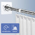 Sibba Shower Rod Holder 4Pcs, No Drilling Sticky Curtain Rod Bracket, Heavy Duty Wall Hold Tool for Bathroom