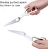 Linoroso Kitchen Scissors All Purpose Kitchen Shears with Magnetic Holder, Soft Grip Handle Cooking Scissors Dishwasher