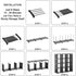 Aocoray 12 Cube Storage Organizer Book Shelves, DIY Open Stackable Bookshelf, Extra Large Plastic Bookcase Rack