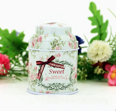 TooGet Elegant Metal Tinplate Empty Tins, Shabby Chic Mini-boxes for DIY Candles, 6-Pack