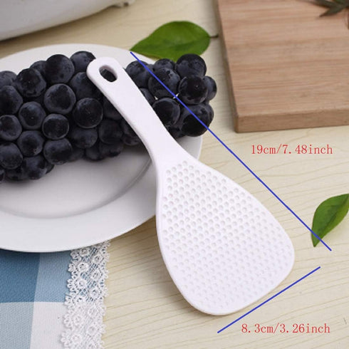OLIREXD 2PCS Non-Stick Rice Paddle Spoon - Rice Serving Spoon, White, 2 Pack