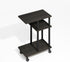 3-Tier Furinno Turn-N-Tube Side Table, C-Shape End Table with Wheels, Toolless Assembly Night Stand, Bedside Table