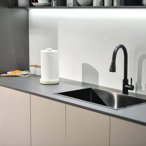 Countertop simpletome Paper Towel Holder Keep It Rolled Up Weighted Base (Matt Cream)