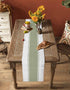 Futuregrace 36 inches Sage Green Stripe Table Runners Long, Linen Boho Table Runner Farmhouse Dresser
