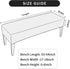 54 Inch Waterproof Dining Bench Cover Printed Stretch Rectangle Kitchen Bench Seat Slipcover for Dining Room