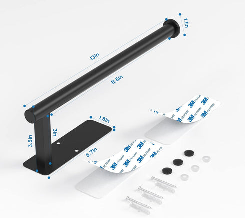 Counter 304 ASTOFLI Paper Towel Holder Under Cabinet No Drilling, Self Adhesive Paper Towel Holder Wall Mount