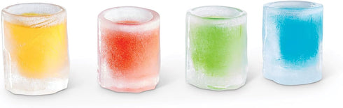 HIC Kitchen Big Shot Silicone Ice Tray, Non-Stick, Makes 4 Ice Shot Glasses