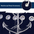 Custom Nautical Navy Blue Anchor Shower Curtain, 70x72 Inch