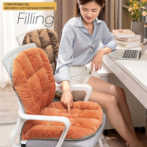 GKWW Desk Chair Cushion Non-Slip Rocking Seat Cushion Office Chair Pad Dorm Seat Cushion with High Back Support Soft