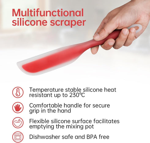 Nonstick Silicone Knife Shaped Flexible Kitchen Spatula, Kitchen Cooking Utensils with Nylon Core (Red&Green)
