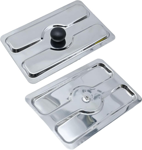 2pcs Toaster Dust Cover, Stainless Toaster Appliance Top Cover, Steel Electric Bread Maker Upper Cover for Bread Machine