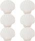 6PCS 4inch Scallop Shells: White Sea Shells for Crafting, DIY Painting, and Home Wedding Decoration