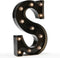 Light Up Black Alphabet Marquee Letters Sign, LED Marquee Number Lights for Home Bar, Christmas, Birthday Party