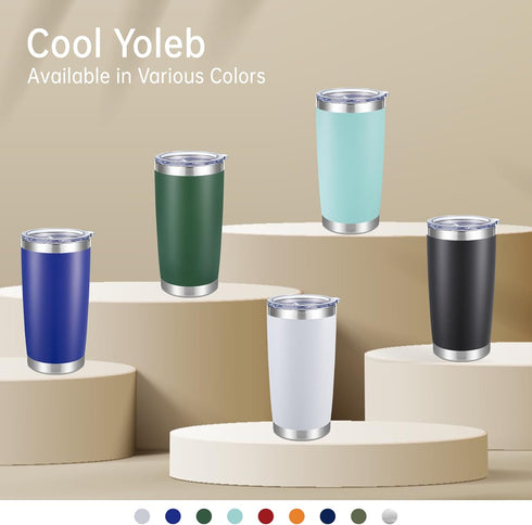20 oz 20oz 6 pack Tumblers Bulk Stainless Steel Tumbler with Lid Double Wall Vacuum Insulated Coffee Mug Powder Coated