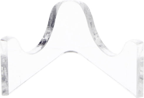 Plymor Clear Acrylic Low-Profile Curved Display Easel, 0.875" H x 2" W x 1.75" D for Geode or Crystal