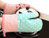 GreenFist Set of Two Oven Mitts, Heat Resistant Cotton Kitchen Pot Holder, Dotted Blue
