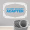 AC Vent Exhaust Hose Adapter Plate for DIY Window and Sliding Doors, Compatible with Midea Duo, White, SC-A-MD-001