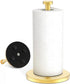 Gold Paper Towel Holder, VEHHE Stand with Weighted Base, Countertop Paper Towel Holder with Suction Cups