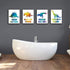 CHIEN-CHI LILI Wash Your Hands Dinosaur Bathroom Art Prints Set of 4 (8”X10”), Motivational Quote Decor for Kids