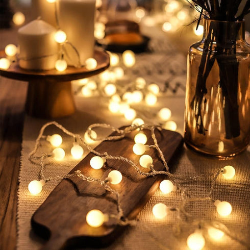 Generic Globe String Lights 20ft 40 LED USB Powered Warm White Fairy Lights