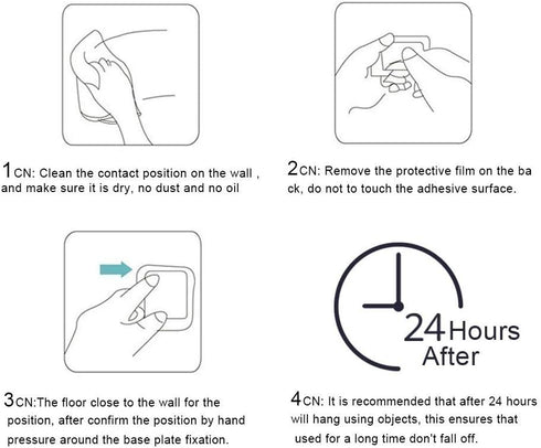 Heavy Duty Adhesive Hooks Wall Hangers Waterproof Stainless Steel Sticky Hook for Kitchen Utensils, Keys, Robe, Coat,