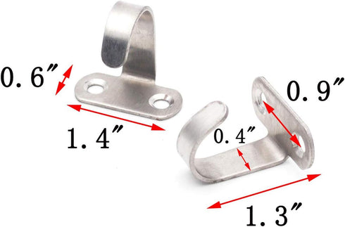 XMHF 10 Pack Stainless Steel Ceiling Hooks, Under-Shelf Coat Hook, Towel Robe Clothes Hanger for Bathroom