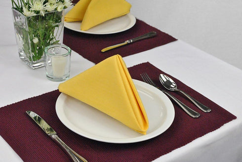 DII Solid Pastel Napkin Set, Cotton, Yellow, 20x20 Inch, 6 Count