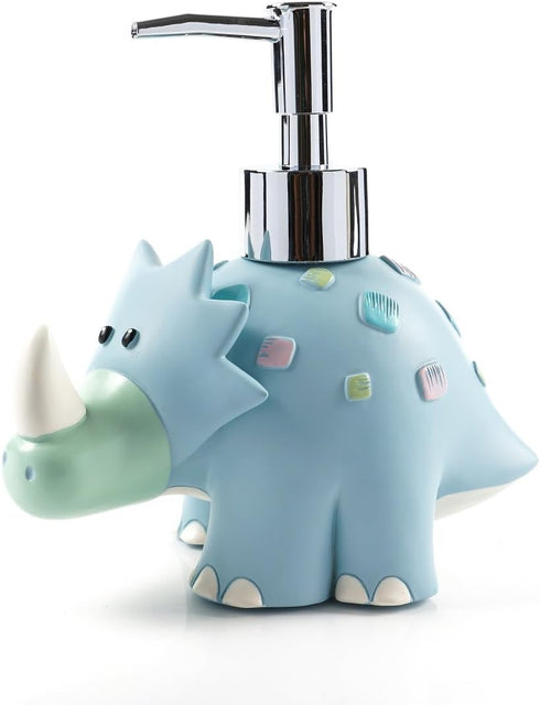 WENDIN Cartoon Series Bath Accessory Set, Soap Dispenser Pump, Toothbrush Holder, Tumbler, Soap