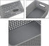 Teyyvn Plastic Storage Basket, Pack of 6, 10.03" x 7.59" x 4.09", Gray