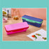 It's Academic Flexi Storage Box with Lid, Compact and Collapsible Pencil Case Design for Craft and School Supplies, Pink and Blue, 2 Pack