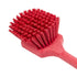 SPARTA 40501EC05 Plastic Large Scrub Brush - Kitchen Utility Brush with Long Handle for Cleaning, 20 Inches, Red