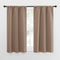 NICETOWN Kitchen Window Blackout Curtains, Thermal Insulated Rod Pocket Draperies for Bedroom/Kitchen (Cappuccino, Set