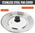 Universal Lid for Pots and Pans, Stainless Steel Pan Cover Fits 6-7-8 Inch Cookware
