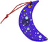 Glass Of Venice Murano Glass Moon Christmas Ornament - Blue