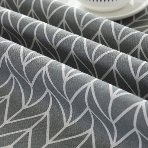 Table Cloth - Round Stripe Table Cover Nordic Twill Floral Washable Dining Decorative for Holiday Home Christmas Party