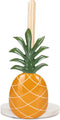 Elanze Designs Tropical Pineapple 12 inch Resin and Wood Paper Towel Holder