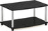 2-Tier 13191AMSS Furinno Turn-N-Tube No Tools Elevated TV Stand, Stainless Steel Tubes, Americano/Chrome