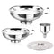 Canning Funnel with Strainer, Food Grade Metal Funnel for Kitchen Use, Large & Small Wide Mouth for Mason Jars