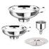Canning Funnel with Strainer, Food Grade Metal Funnel for Kitchen Use, Large & Small Wide Mouth for Mason Jars