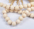 LSKYTOP 58 Inches Wood Bead Garland with Tassel, Rustic Prayer Boho Wooden Beads for Decor (1 Pack)