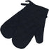 Oven Mitts, Premium Heat Resistant Kitchen Gloves, Cotton & Polyester Quilted Oversized Mittens, Black