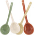 4pcs Ceramic Soup Spoons, Japanese Ramen Soup Spoons, Retro Korean Style Tablespoon for Wonton Dumpling