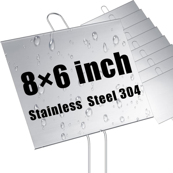 Landhoow 12 Pcs Large Garden Plant Markers Metal Plant Labels Sign 6''